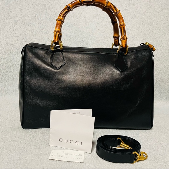 Gucci Bamboo Leather Mini Boston Bag - Picture 14 of 14